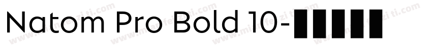 Natom Pro Bold 10字体转换
